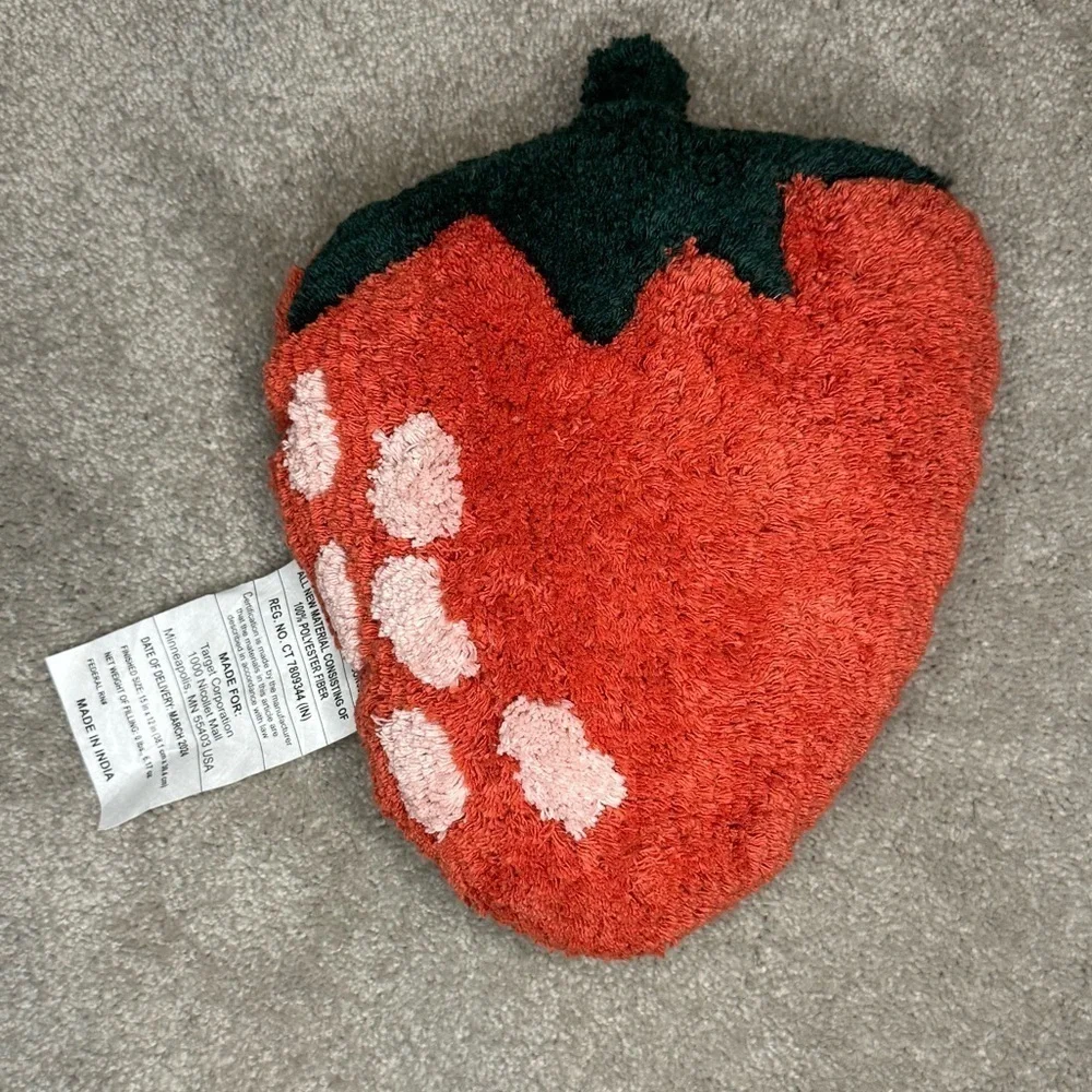 🆕 Strawberry Shaped Decorative Throw Pillow - 2024 Target Room Essentials